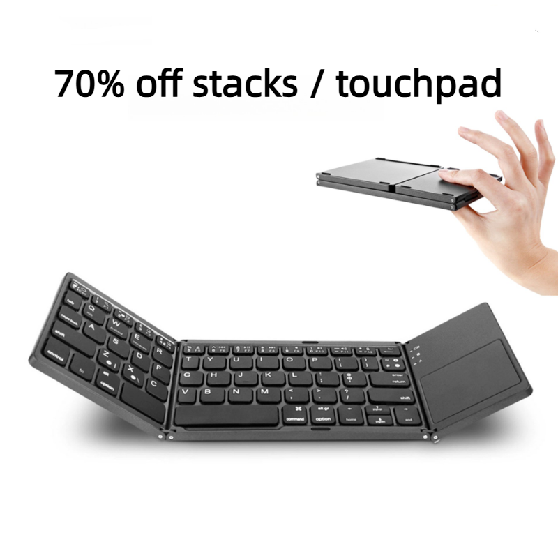 Windows Tablet Accessories - Foldable Wireless Keyboard Ultra Slim Touchpad