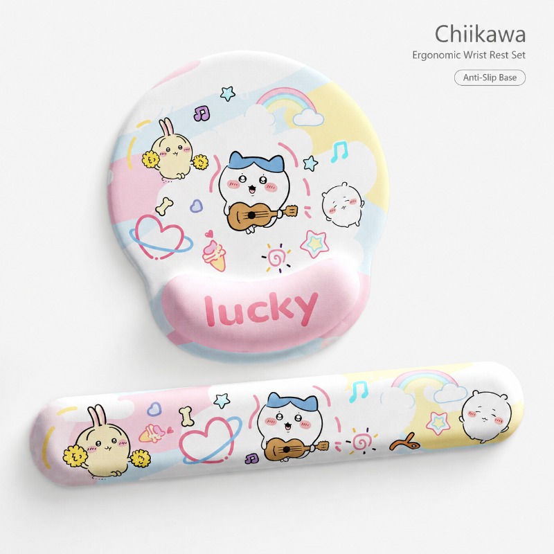 Tablet Cute Accessories - Cute Chiikawa Ergonomic Mouse Pad Wrist