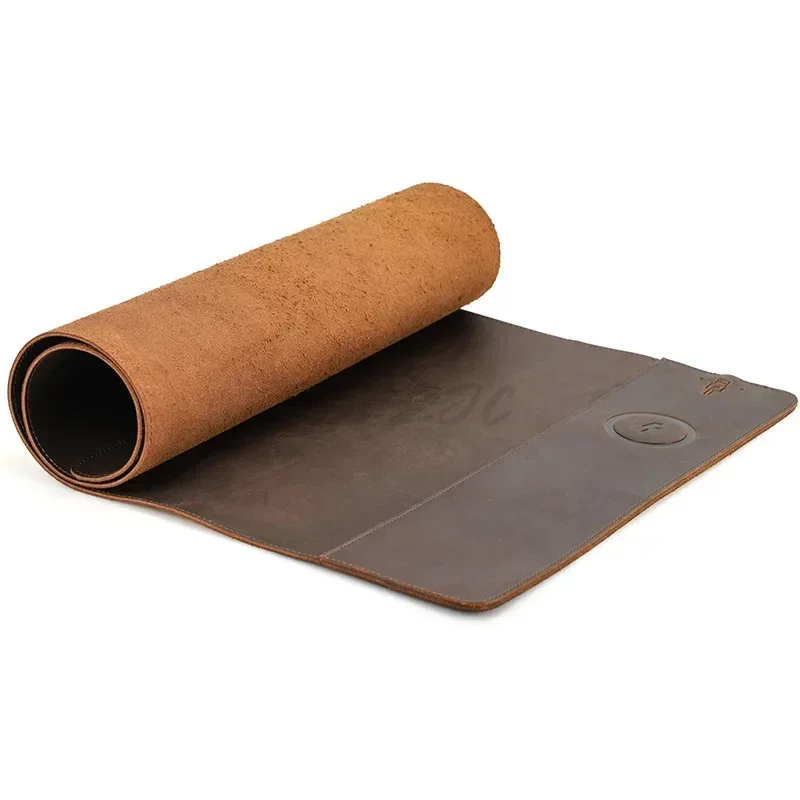 Vintage Cowhide Mouse Pad with - Wireless Charging Pad incelemesi ve fiyatı