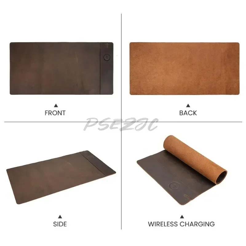Vintage Cowhide Mouse Pad with - Wireless Charging Pad incelemesi ve fiyatı