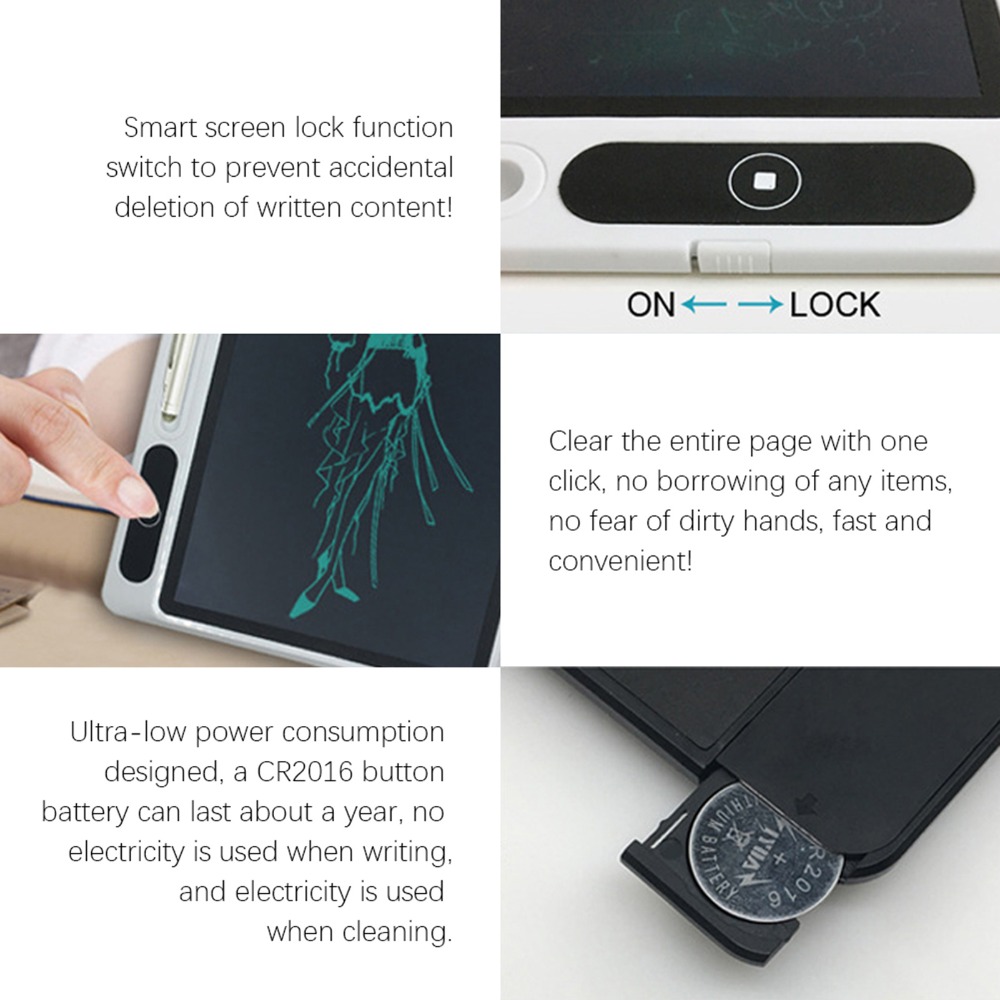 Black LCD Writing Tablet Small - Tablet Sleeves & Cases Ipad Accessories incelemesi ve fiyatı