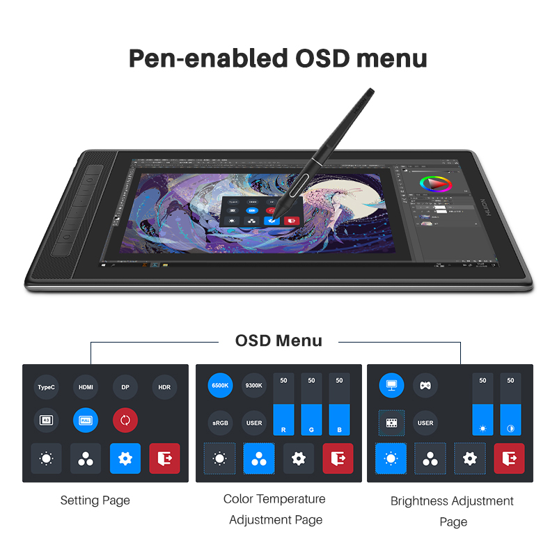 HUION KAMVAS Pro 16 2.5K QHD D - Huion Tablet Accessories incelemesi ve fiyatı