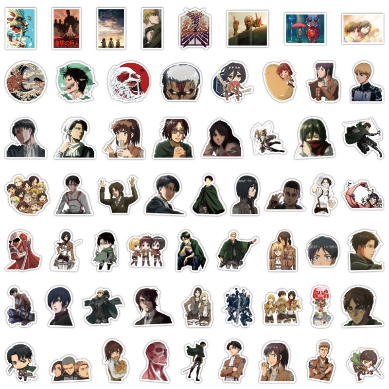 60Pcs Attack on Titan Anime St - Tablet Cute Accessories incelemesi ve fiyatı
