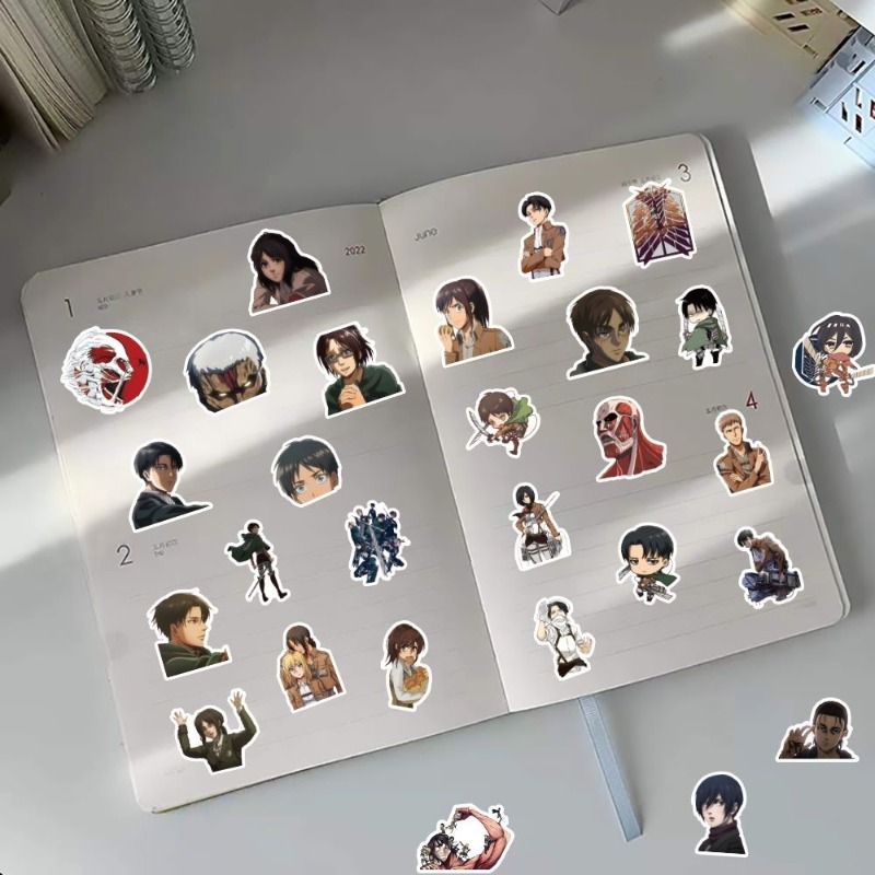 60Pcs Attack on Titan Anime St - Tablet Cute Accessories incelemesi ve fiyatı