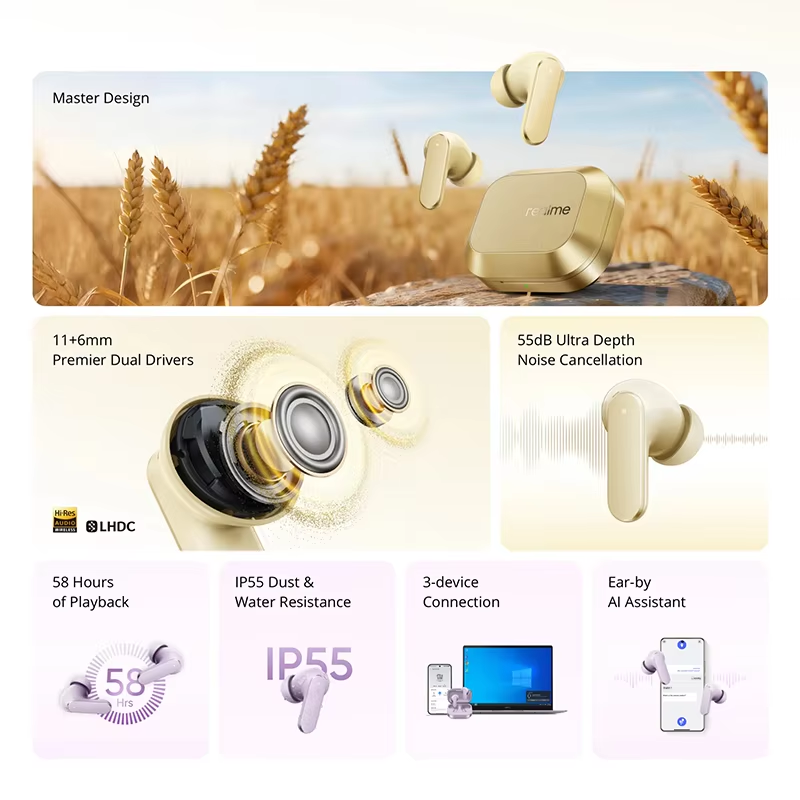 Global Version realme Buds Air - Realme Tablet Accessories incelemesi ve fiyatı