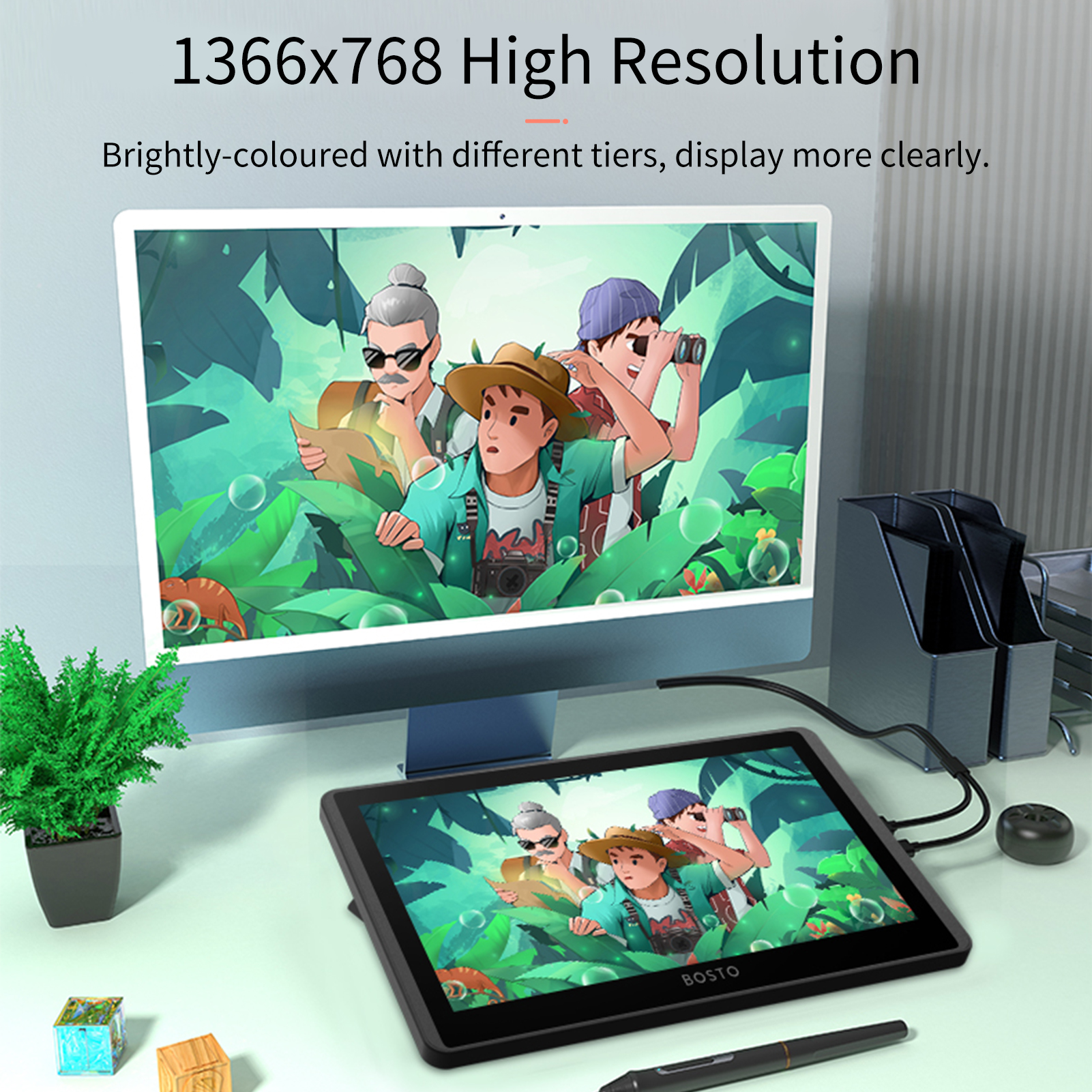 BOSTO 12HD-A H-IPS LCD Graphic - Huion Tablet Accessories incelemesi ve fiyatı