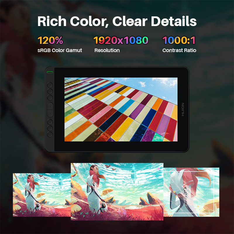 HUION Kamvas 12 Graphic Tablet - Huion Tablet Accessories incelemesi ve fiyatı