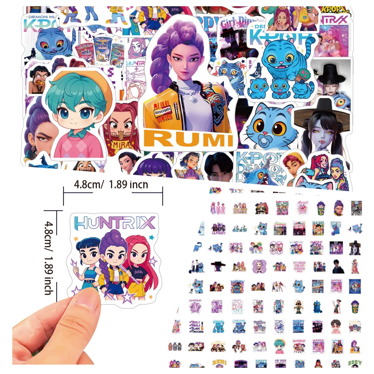 100 cartoon anime stickers are - Tablet Cute Accessories incelemesi ve fiyatı
