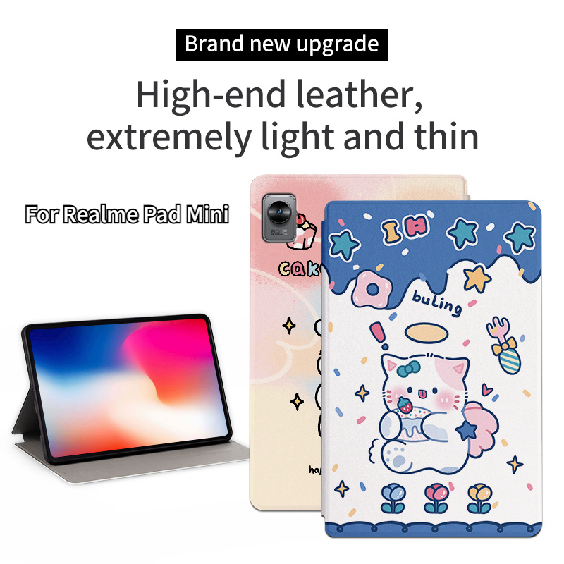 Cartootn PU Leather Tablet Cas - Realme Tablet Accessories incelemesi ve fiyatı