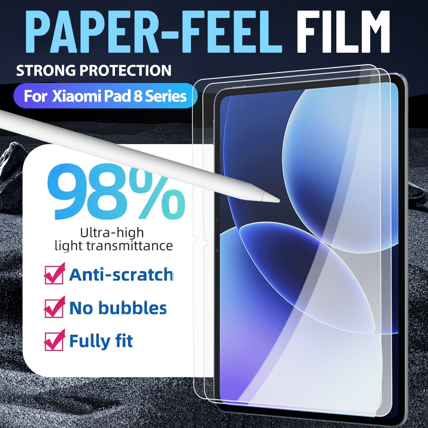 1-3PCS Paper Feel Screen Prote - Mi Tablet Accessories incelemesi ve fiyatı